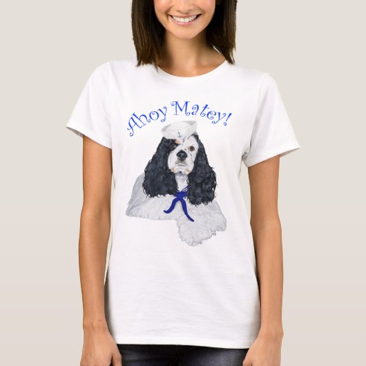 Amerikaanse Cocker Spaniel Zeiler T-shirt (Voorkant)