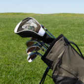 amerikaanse cocker spaniel zittend golfheadcover (Insitu)