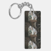 Amerikaanse cocker spaniel zittend sleutelhanger (Voorkant Links)