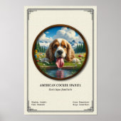 Amerikaanse Cocker Spaniel Zoölogie Serie Poster (Voorkant)