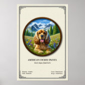 Amerikaanse Cocker Spaniel Zoologie Serie Poster (Voorkant)