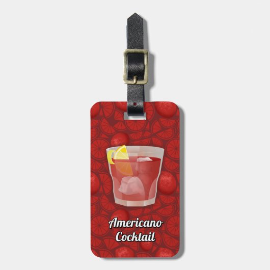 Amerikaanse cocktail bagagelabel (Voorkant verticaal)