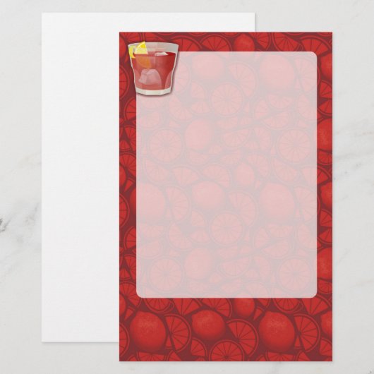 Amerikaanse cocktail briefpapier (Voorkant / Achterkant)