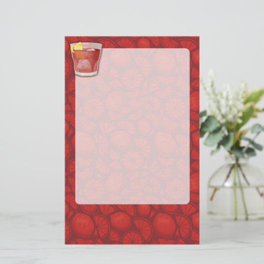 Amerikaanse cocktail briefpapier (Staand voorkant)