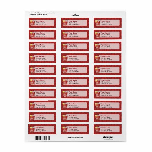 Amerikaanse cocktail etiket (Full Sheet)