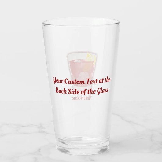 Amerikaanse cocktail Glass Glas (Achterkant)