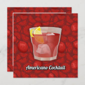 Amerikaanse cocktail kaart (Voorkant / Achterkant)