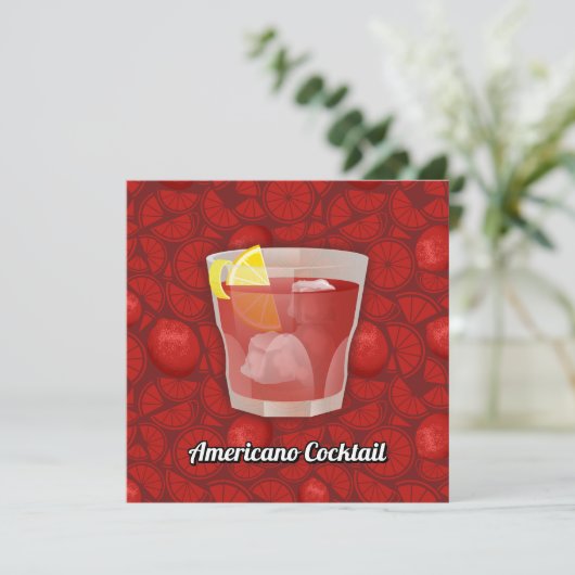 Amerikaanse cocktail kaart (Staand voorkant)