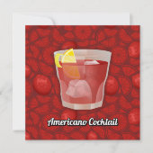 Amerikaanse cocktail kaart (Voorkant)
