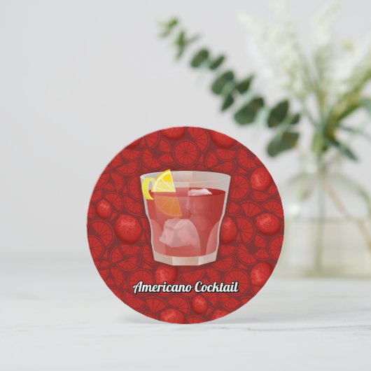 Amerikaanse cocktail kaart (Staand voorkant)