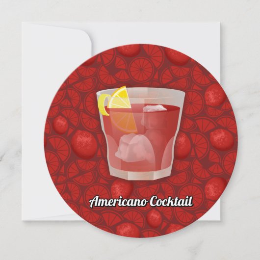 Amerikaanse cocktail kaart (Voorkant)