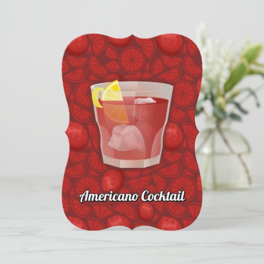 Amerikaanse cocktail kaart (Staand voorkant)