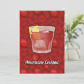 Amerikaanse cocktail kaart (Staand voorkant)