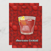 Amerikaanse cocktail kaart (Voorkant / Achterkant)