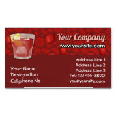 Amerikaanse cocktail magnetisch visitekaartje (Voorkant)