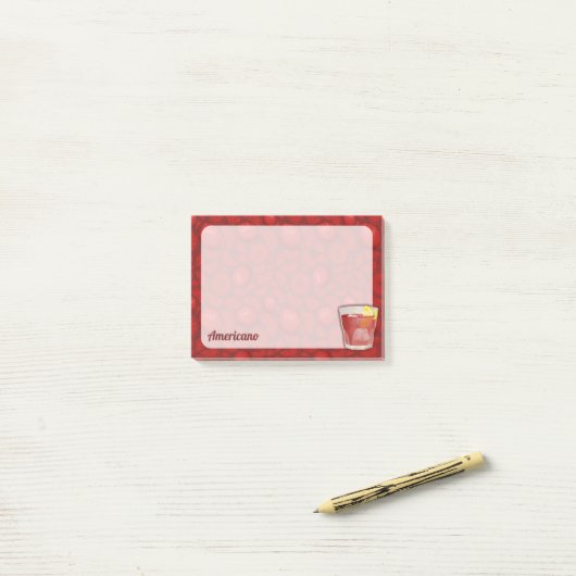 Amerikaanse cocktail post-it® notes (Op bureau)