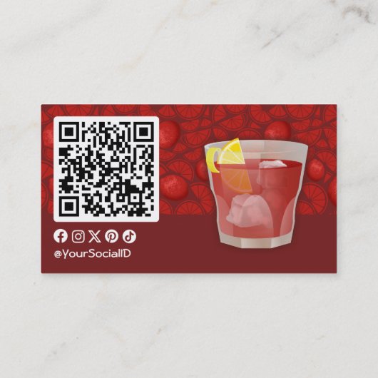 Amerikaanse cocktail visitekaartje (Achterkant)