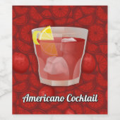 Amerikaanse cocktail wijn etiket (Enkel label)