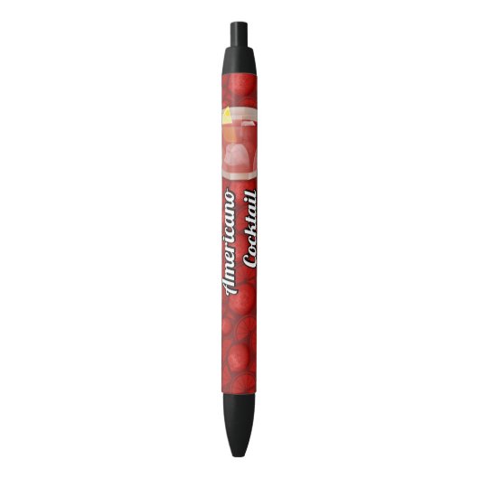 Amerikaanse cocktail zwarte inkt pen (Voorkant Verticaal)
