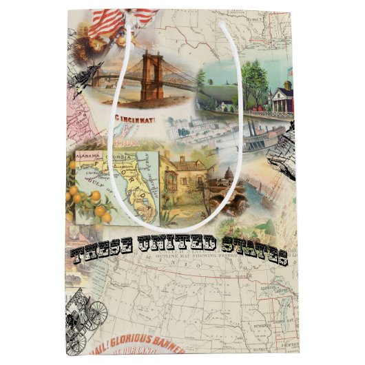  Amerikaanse collage Medium Cadeauzakje (Voorkant)