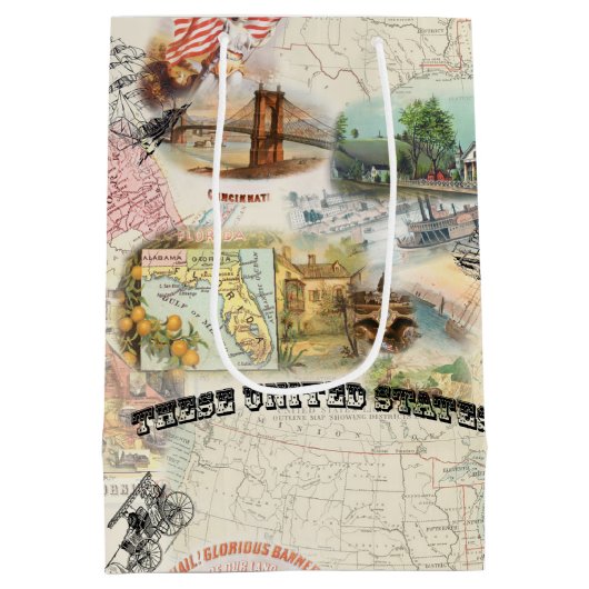  Amerikaanse collage Medium Cadeauzakje (Achterkant)