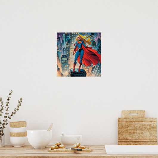 Amerikaanse comics, retro Amerikaanse comics, supe Poster (Keuken)