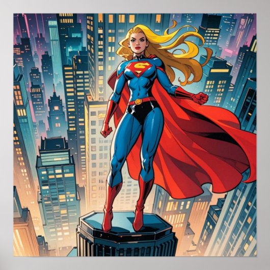 Amerikaanse comics, retro Amerikaanse comics, supe Poster (Voorkant)