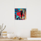 Amerikaanse comics, retro Amerikaanse comics, supe Poster (Keuken)