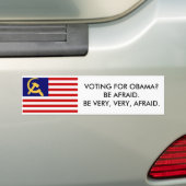 Amerikaanse communistische vlag, Obama Bumpersticker (Op auto)