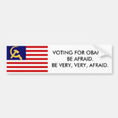 Amerikaanse communistische vlag, Obama Bumpersticker (Voorkant)
