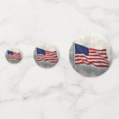Amerikaanse Confetti met vlaggestabel (Achterkanten)