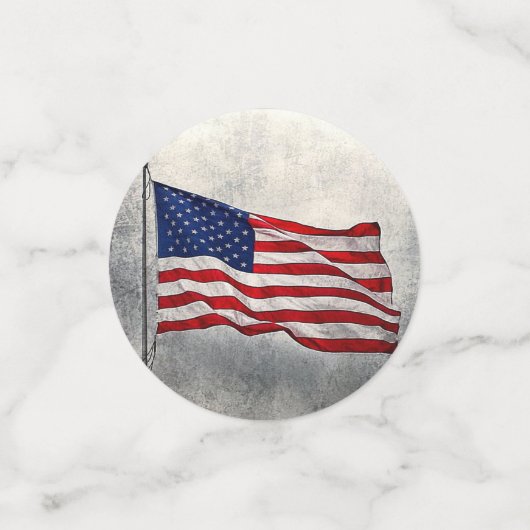 Amerikaanse Confetti met vlaggestabel (Kleine voorkant)