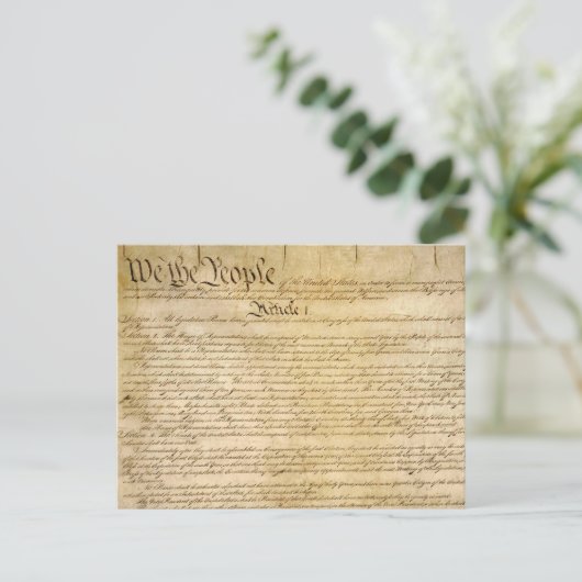 Amerikaanse constitutionele vrijheden - ken uw rec briefkaart (Staand voorkant)