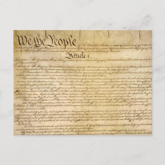 Amerikaanse constitutionele vrijheden - ken uw rec briefkaart (Voorkant)