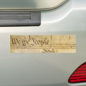 Amerikaanse constitutionele vrijheden - ken uw rec bumpersticker (Op auto)