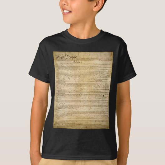 Amerikaanse constitutionele vrijheden - ken uw rec t-shirt (Voorkant)