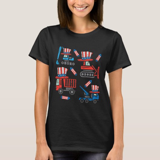 Amerikaanse constructie 4 juli vierde peuter B T-shirt (Voorkant)