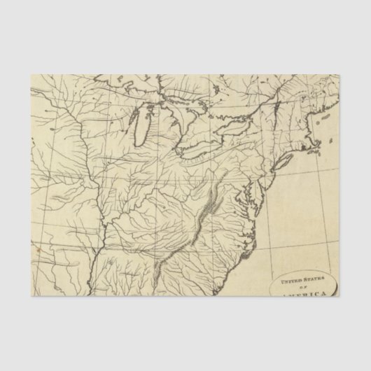 Amerikaanse contouren tissuepapier (Voorkant)