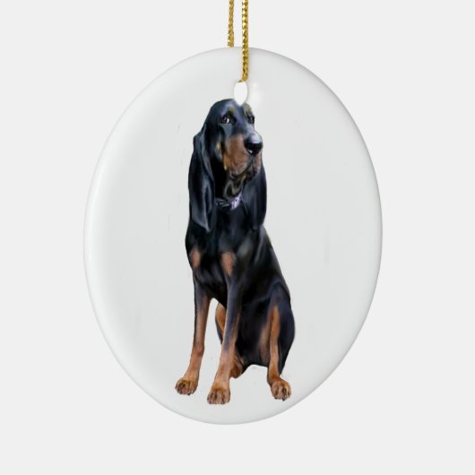 Amerikaanse Coon Hound - Zwart en Tan Keramisch Ornament (Rechts)