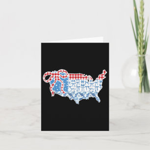 Amerikaanse Coquette Bow Patriotic Freedom Happy 4 Kaart