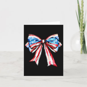 Amerikaanse Coquette Bow Patriottische Vlag VS Hap Kaart