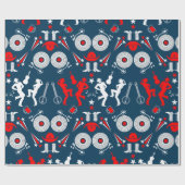 Amerikaanse Country Music Line Dancing Cadeaupapier (Vlak)