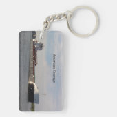 Amerikaanse Courage-rechthoekige sleutelketen Sleutelhanger (achterkant)