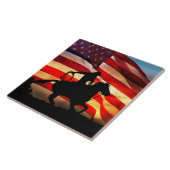 Amerikaanse Cowboy Art Tegel Tegeltje (Zijkant)