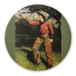 Amerikaanse Cowboy Gunslinger Drawer Pull Keramische Knop