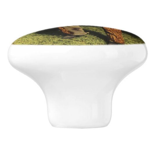 Amerikaanse Cowboy Gunslinger Drawer Pull Keramische Knop (Zijkant)