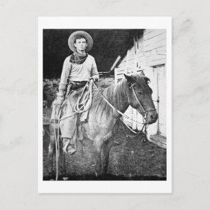 Amerikaanse cowboy in Kansas, c.1880 (foto) Briefkaart