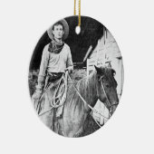 Amerikaanse cowboy in Kansas, c.1880 (foto) Keramisch Ornament (Rechts)
