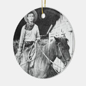 Amerikaanse cowboy in Kansas, c.1880 (foto) Keramisch Ornament (Links)