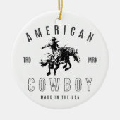Amerikaanse cowboy - Made in the USA Keramisch Ornament (Voorkant)